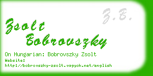 zsolt bobrovszky business card